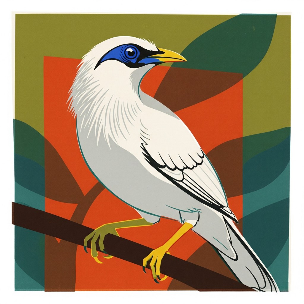The Bali myna (Leucopsar&nbsp;rothschildi)