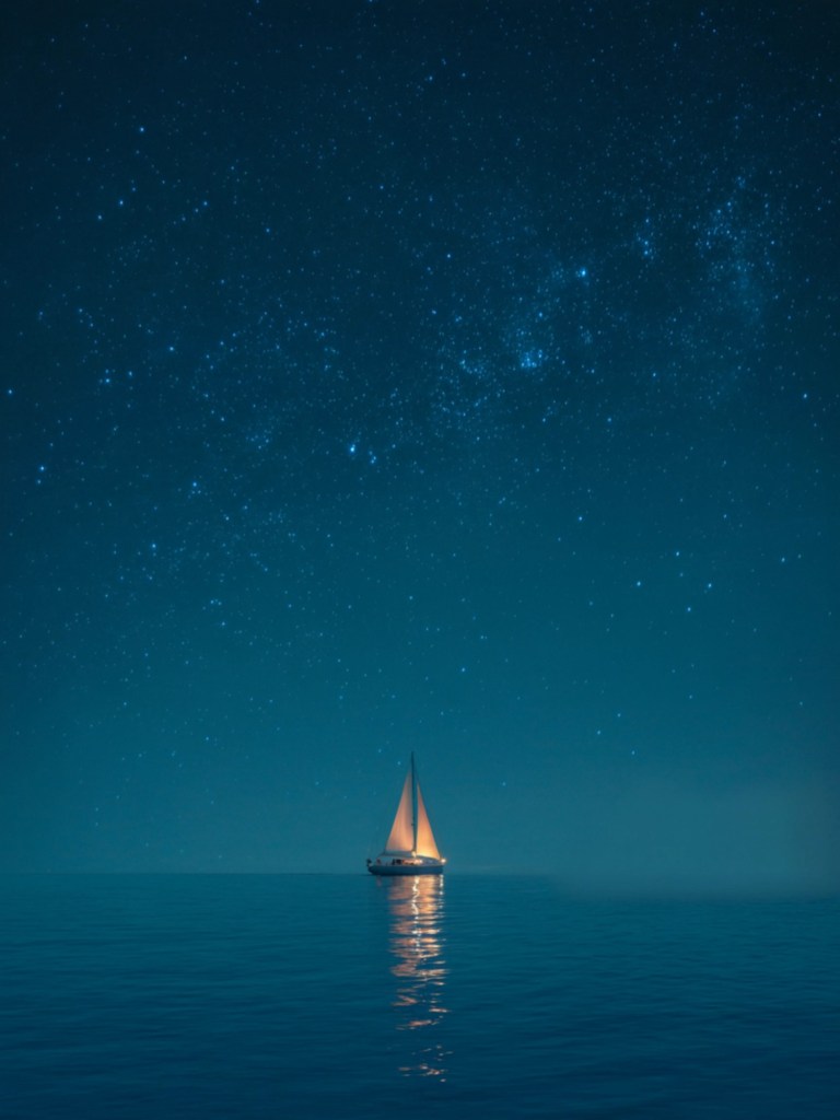 Boat at night